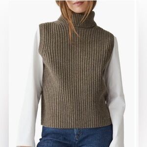 Wool Turtleneck Sweater Vest